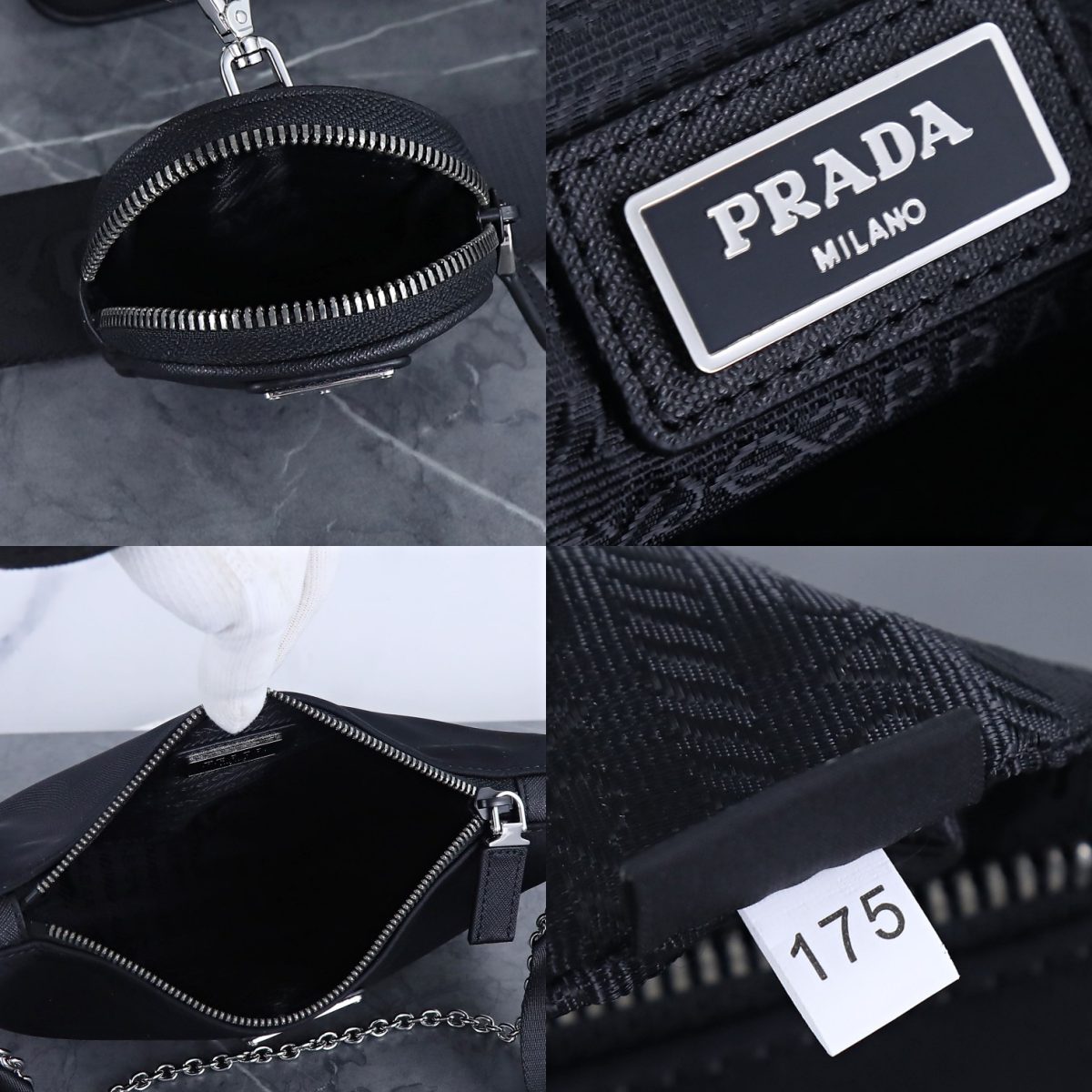 Prada 2VH113 Re-Nylon and Saffiano Leather Shoulder Bags Size 24*18.5*6cm - Image 10