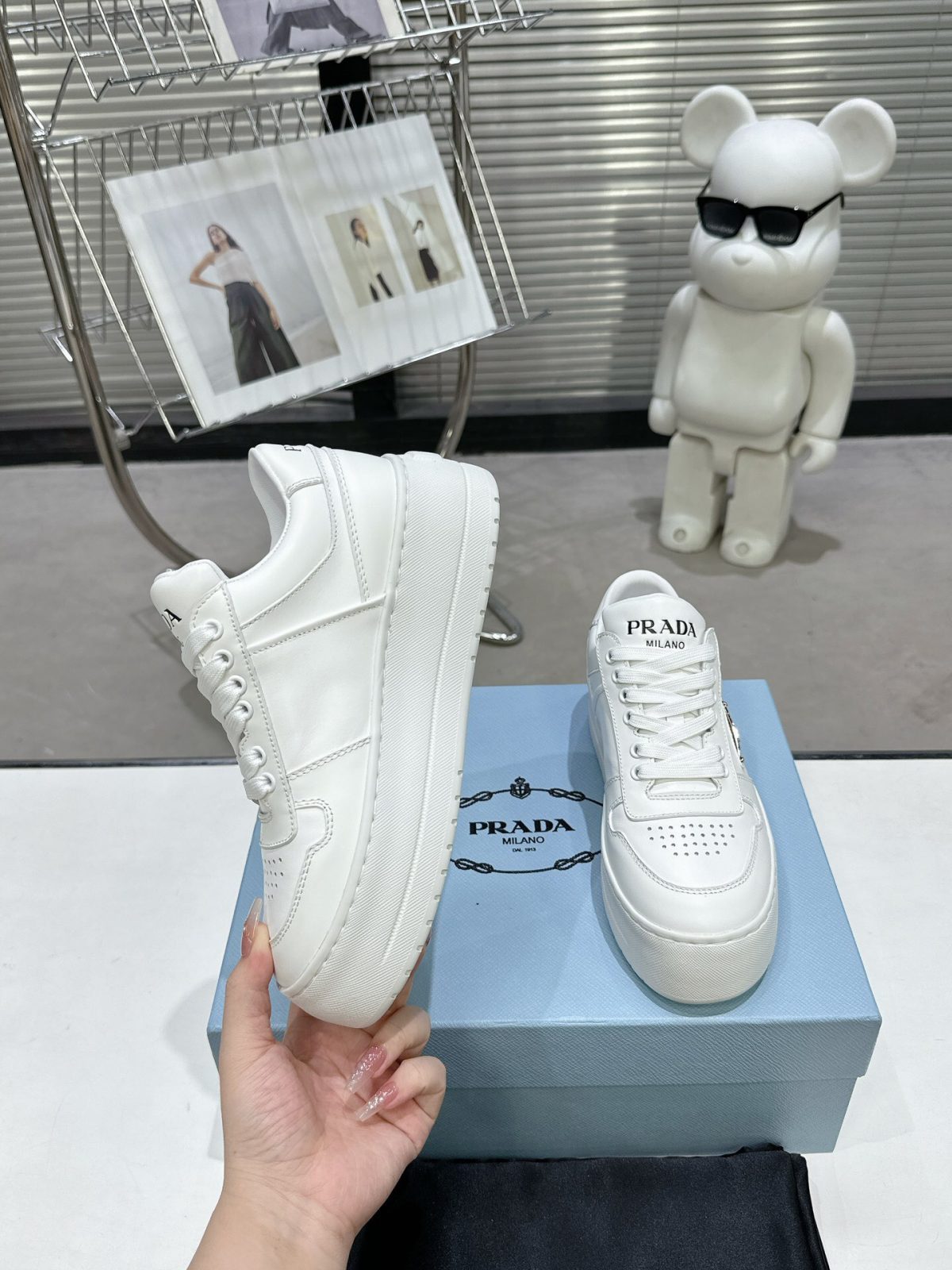 Prada 2024 New Downtown Bold leather Sneaker Size 36-41 - Image 3