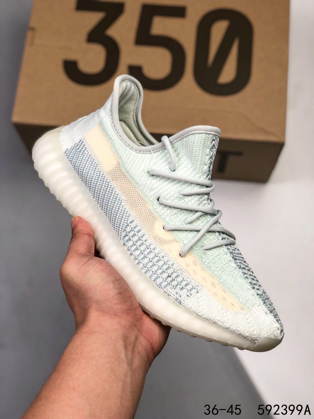Yeezy 350 Boost 350 V2 Mens/Women Sneakers Shoes Light Green 36 - 45 - Image 1