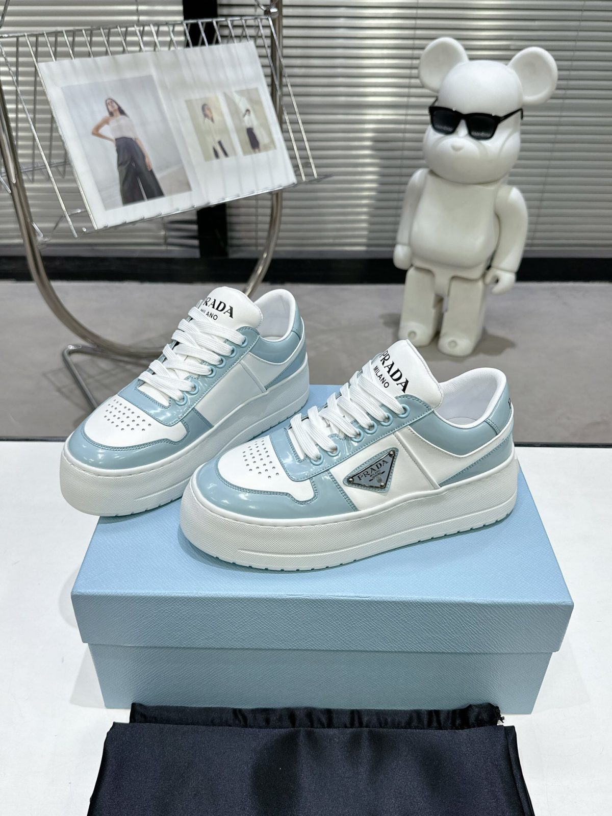 Prada 2024 New Downtown Bold leather Sneaker Size 36-41 - Image 4
