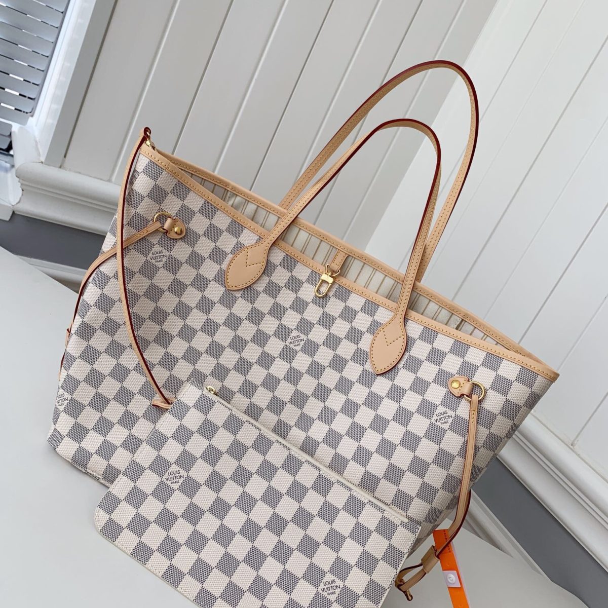Louis Vuitton N41360 Neverfull Women Bags White Size 32*29*17cm - Image 3