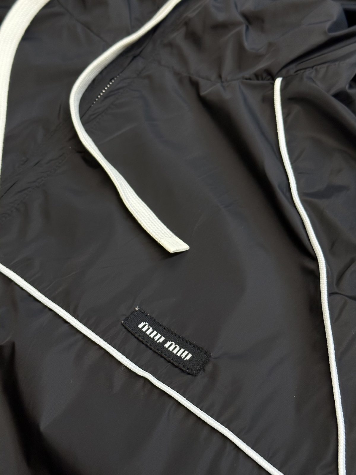 MiuMiu Nylon Zipper Hooded Jacket Size S-XL - Image 3