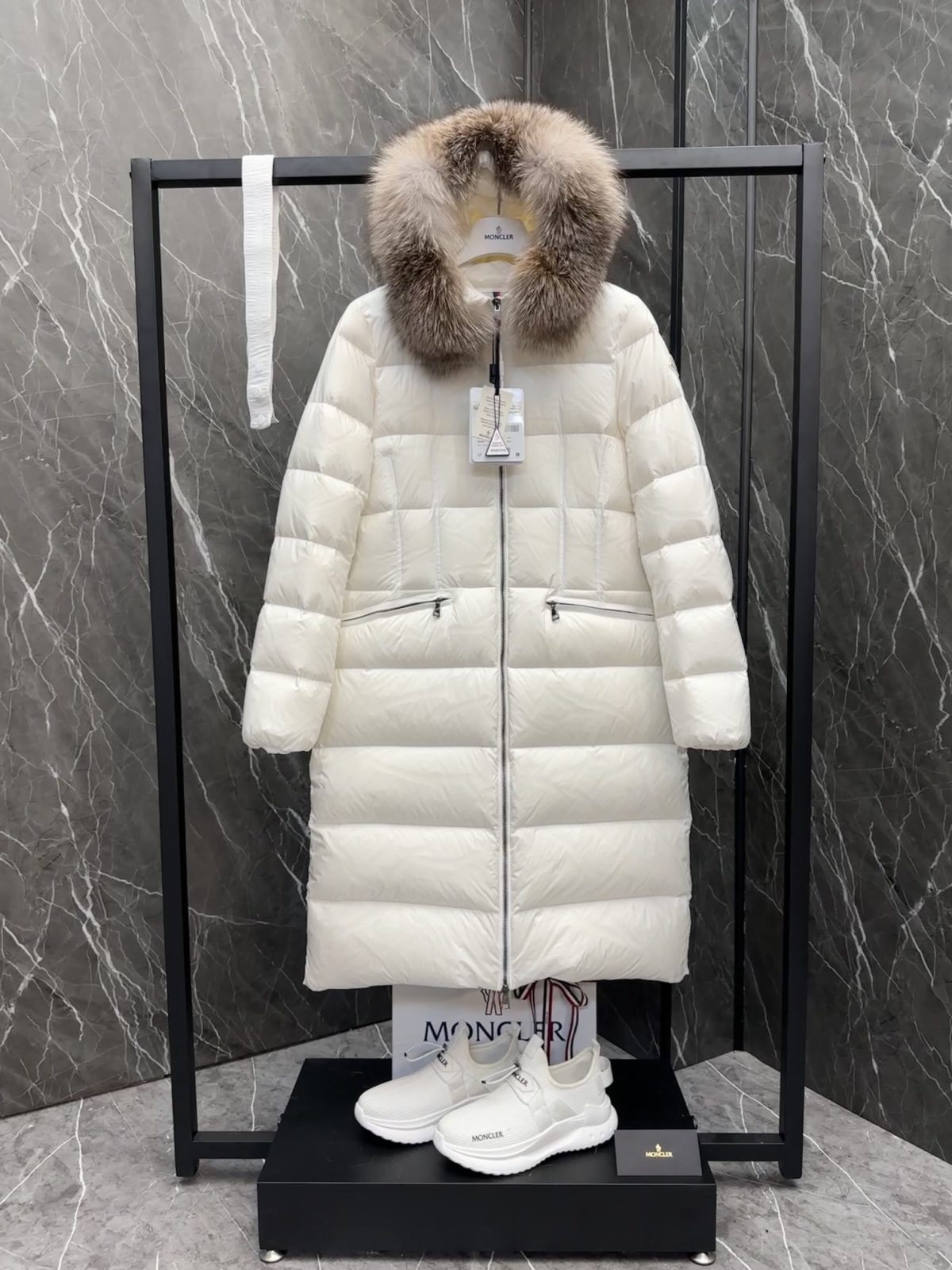 Moncler Boed Long Women Down Jacket Size S-XL - Image 1