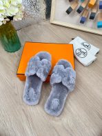 Hermes 23fw Women Winter Slippers Size 36-40 - Image 4