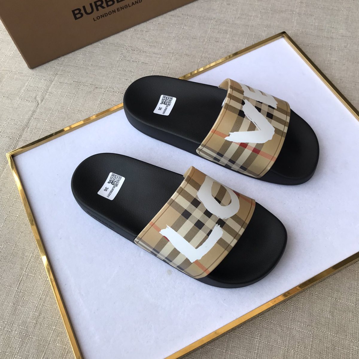 Burberry Mens Women Sandals Gr. 36-46 - Image 1