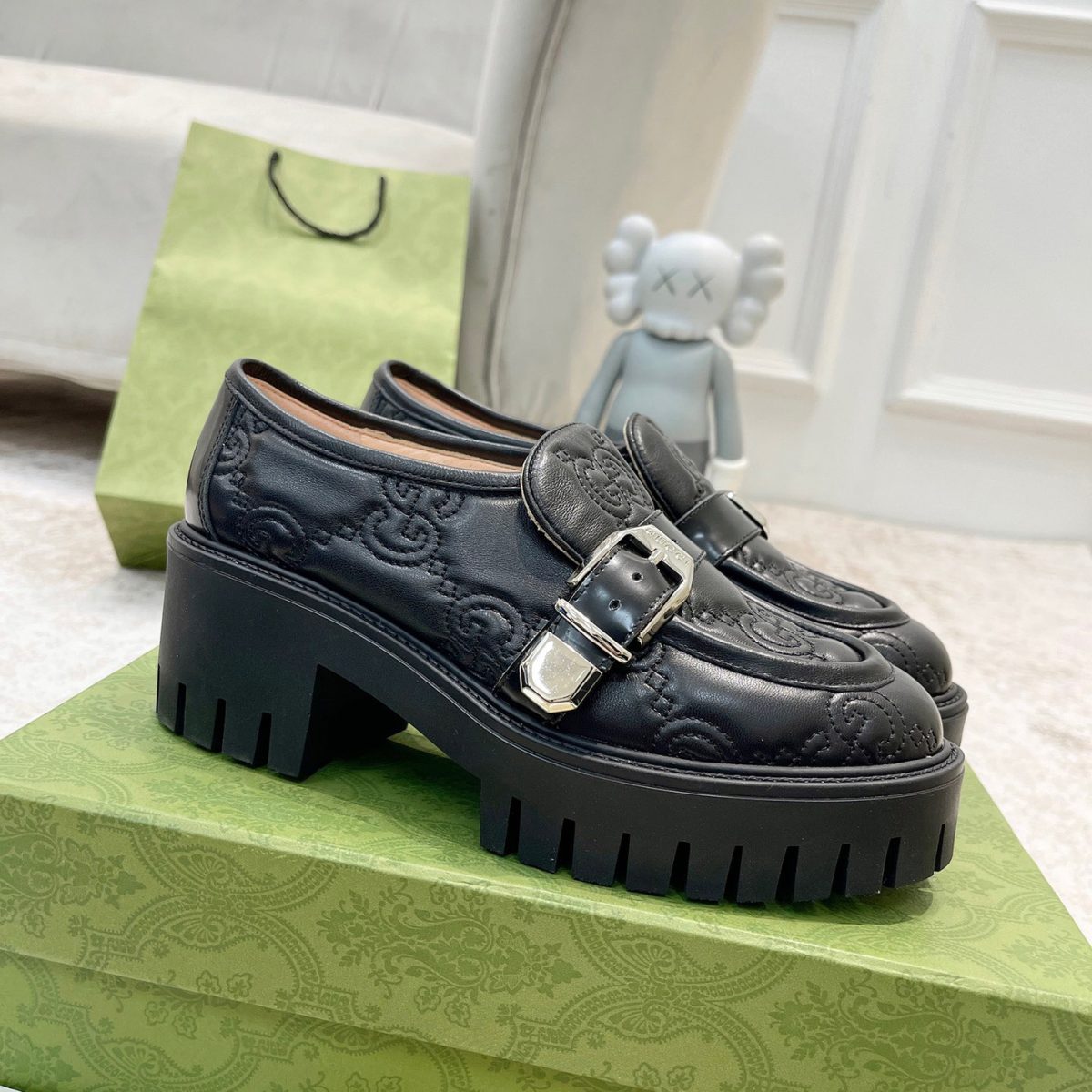 Gucci GG Matelassé Loafers Size 35-41 2-Color - Image 1