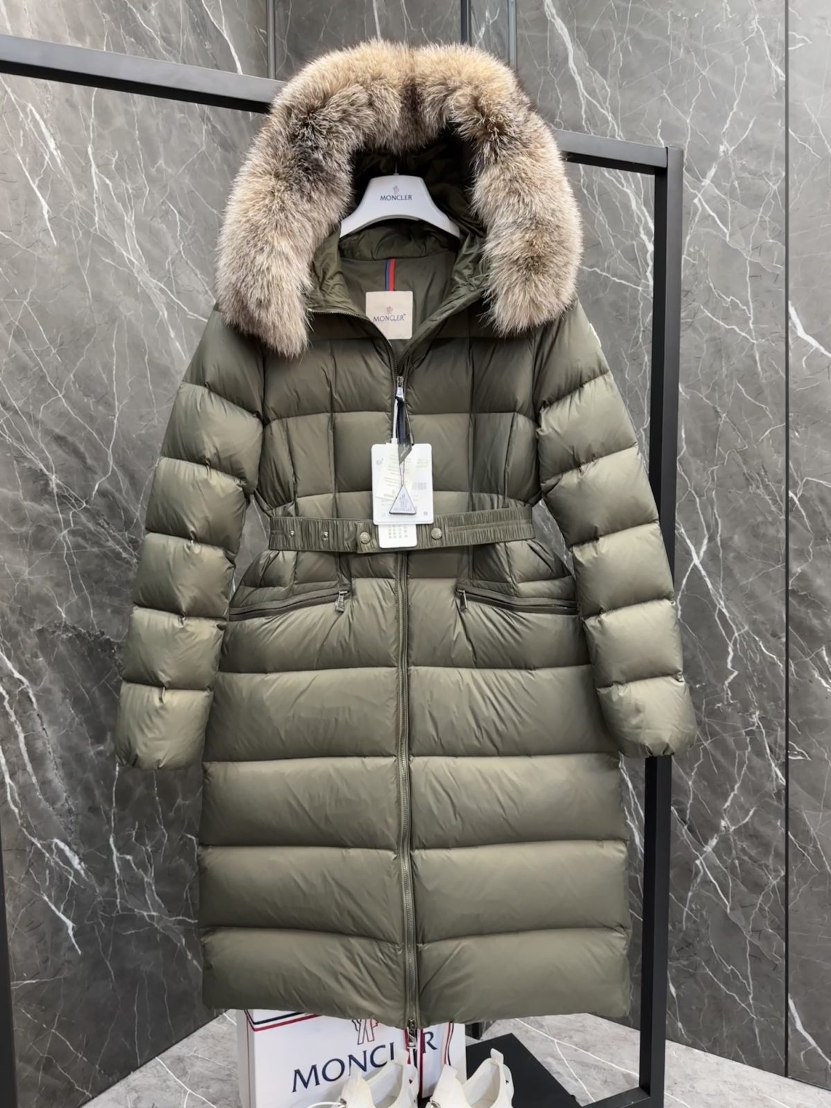 Moncler Boed Long Women Down Jacket Size S-XL - Image 5