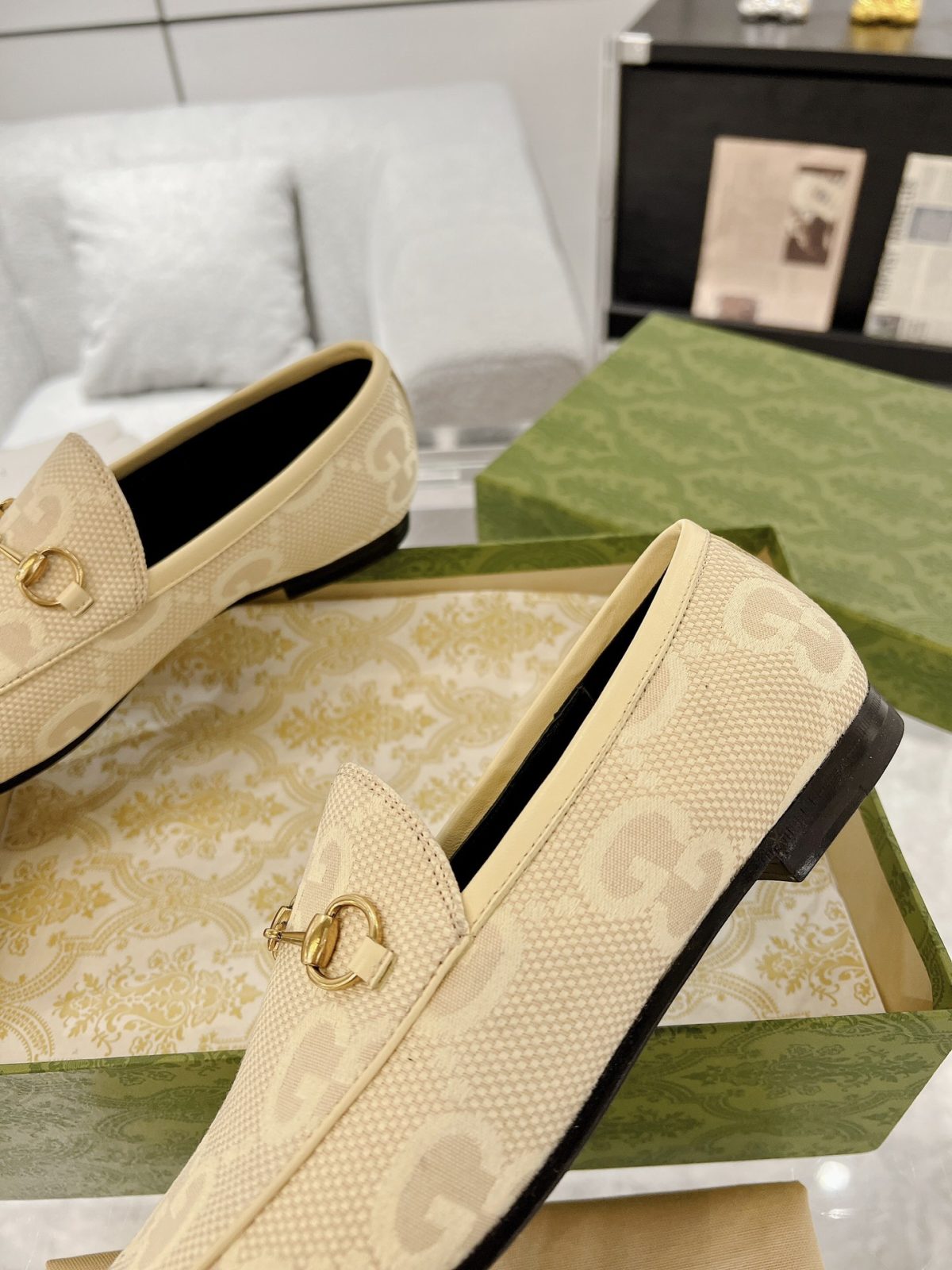 Gucci Jordaan GG Flora Loafers Size 35-41 - Image 8