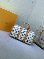 Louis Vuitton Monogram Eclipse Reverse Keepall 25 Travel Bags Size 25*15*11cm - Image 3