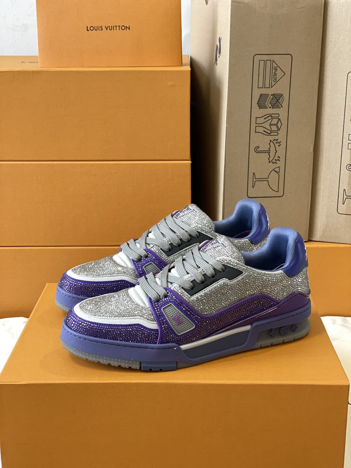 Louis Vuitton LV Trainer Diamond Sneaker Size 36-46 - Image 2