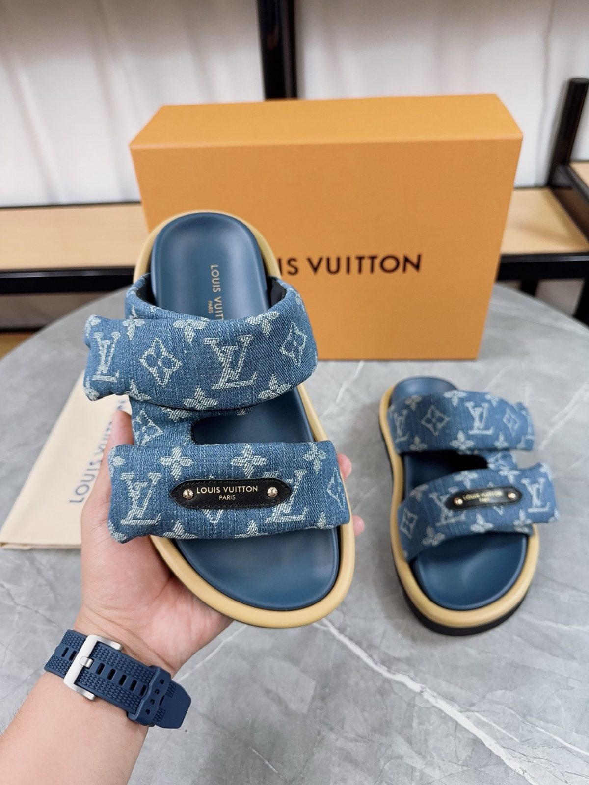 Louis Vuitton Pool Pillow Flat Comfort Slippers Size 36-46 - Image 7