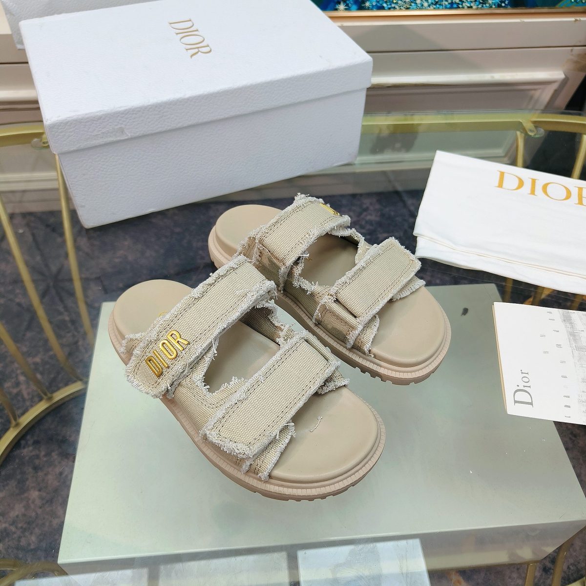 Dior Velcro Women Slippers Size 36-41 - Image 5