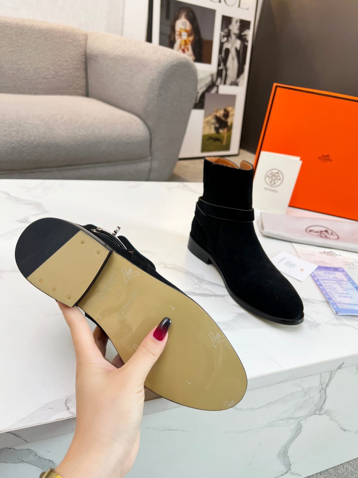 Hermes Women Kelly Boots Size 36-41 - Image 8