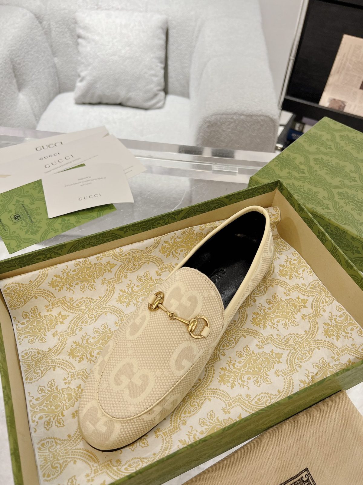 Gucci Jordaan GG Flora Loafers Size 35-41 - Image 5