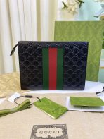 Gucci New GG Supreme Pouch Size 26*20*6cm Style 475316 - Image 2