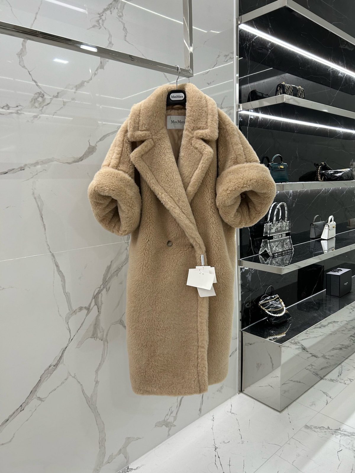 Max Mara Teddy fur long coat Size XS-M - Image 2
