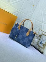 Louis Vuitton Monogram Reverse Giant Toron Denim Cowboy Women Shopping Bags 25*19*11.5cm - Image 2