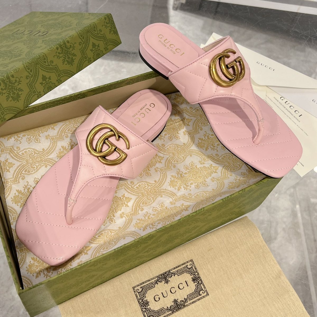 Gucci GG Marmont Slippers Size 36-41 - Image 1