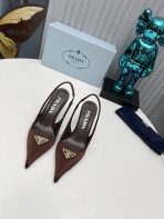Prada Brushed Leather Slingback Pumps Size 35-41 - Image 4