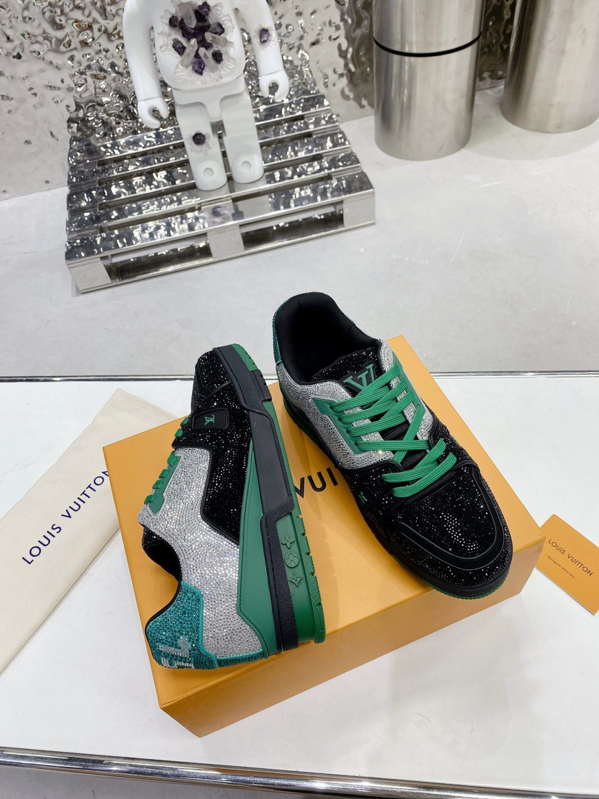 Louis Vuitton LV Trainer Diamond Sneaker Size 36-46 - Image 4