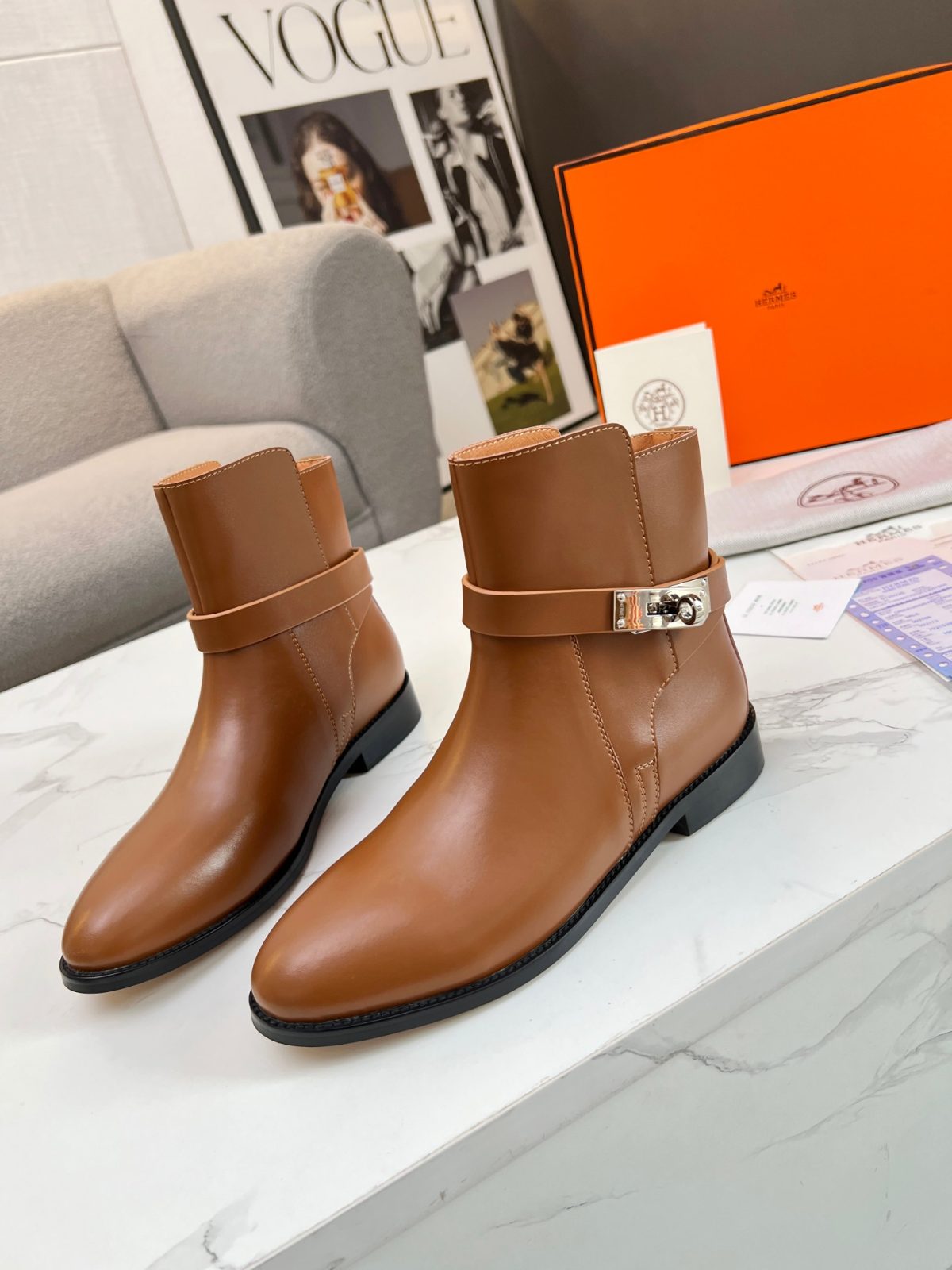 Hermes Women Kelly Boots Size 36-41 - Image 9