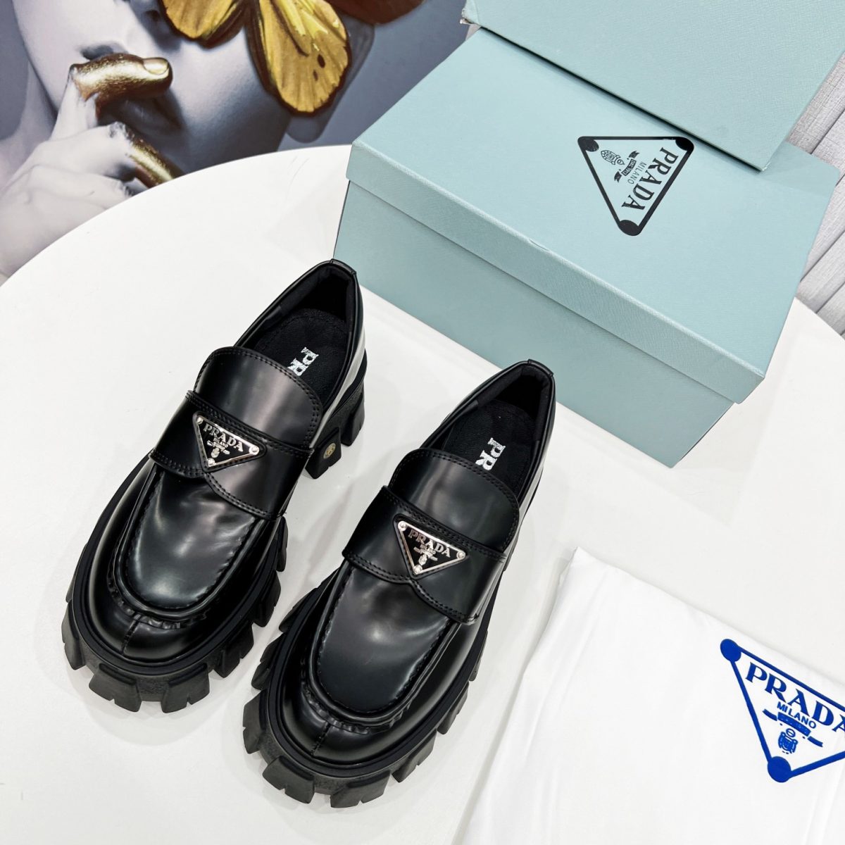 Prada Monolith Loafers Size 35-40 - Image 2