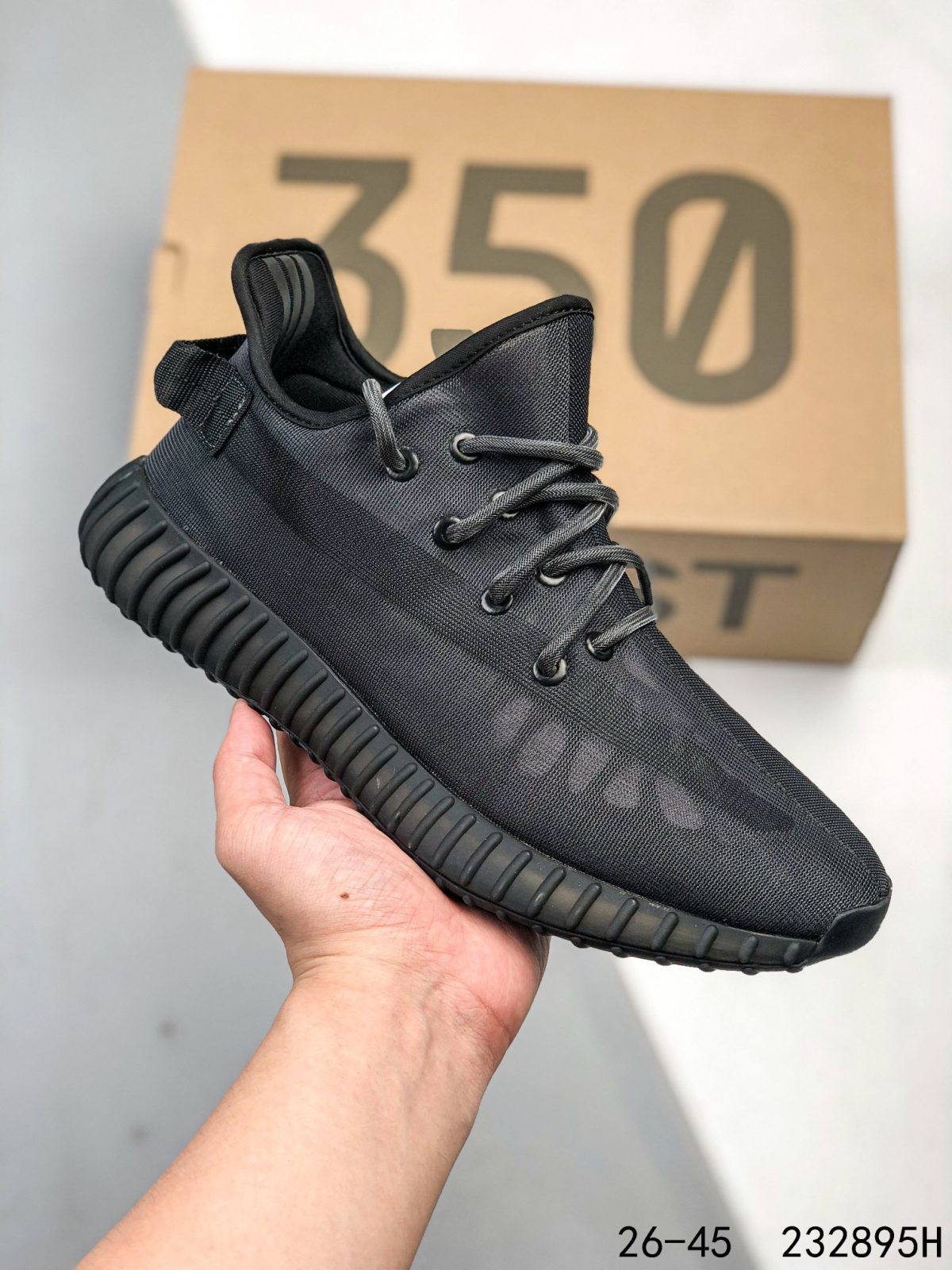 Yeezy 350 Boost 350 V2 Mono Lce Mens/Women Sneakers Shoes Black 36 - 45 - Image 1