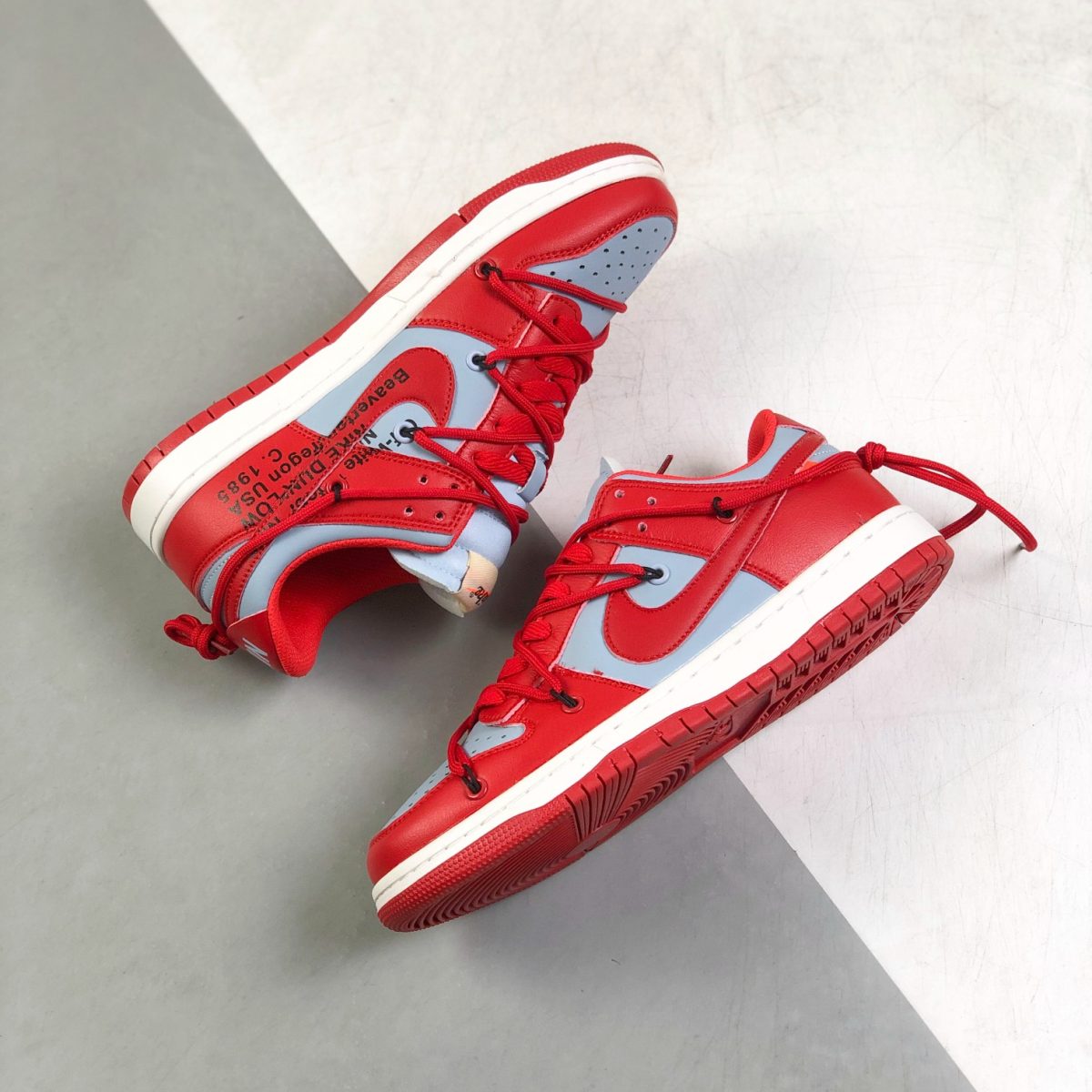 Nike SB Dunk x Off White Low Top Mens/Women Sneakers Shoes White Red 36 - 46 - Image 5