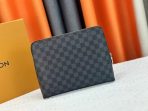 Louis Vuitton New Pouch Damier Graphite Clutch Bags Size 21*27*5cm - Image 3
