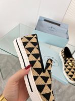 Prada 2024 Women Embroidered fabric slip-on Shoes Loafers Size 36-41 - Image 4
