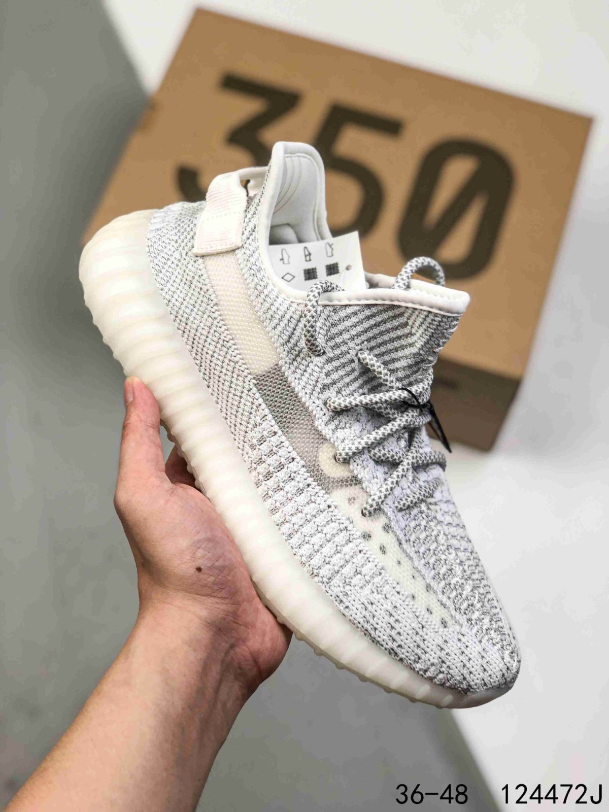 Yeezy 350 Boost 350 V2 Mens/Women Sneakers Shoes Gray 36 - 45 - Image 1