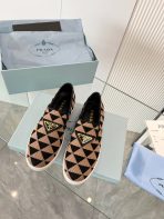 Prada 2024 Women Embroidered fabric slip-on Shoes Loafers Size 36-41 - Image 5