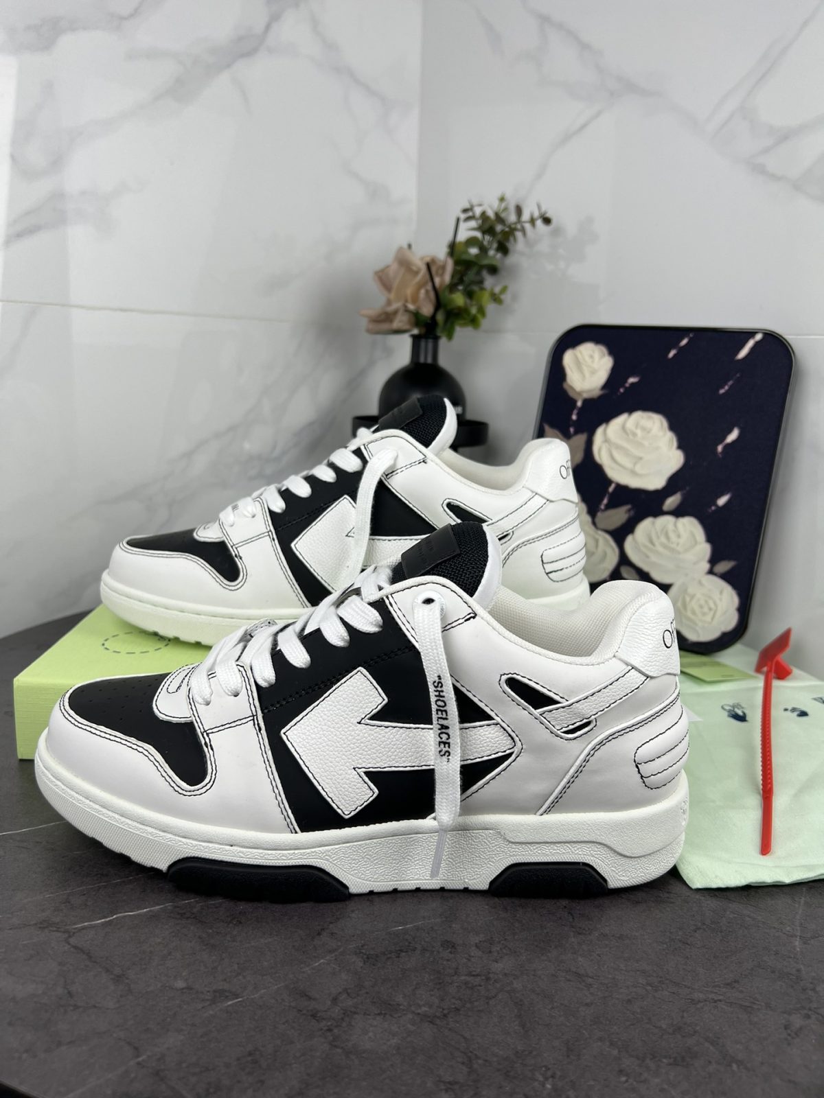 OFF White Out of Office Calf Leather Sneaker Size 36-46 - Image 7