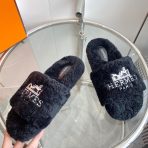 Hermes 23fw Women Winter Slippers Size 36-40 - Image 3
