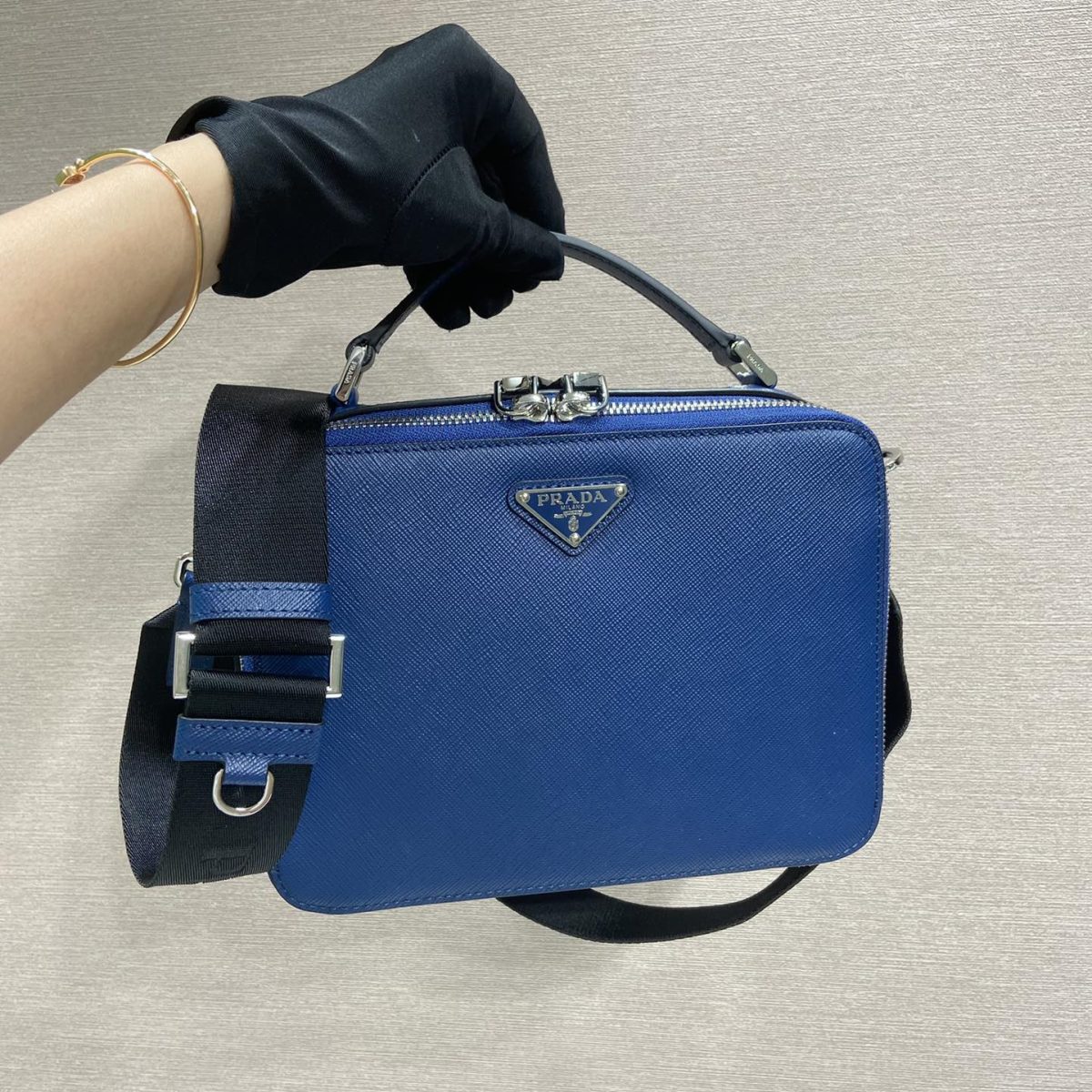 Prada 2VH069 Brique Leather Bags for Men Size 22*16*6cm - Image 2
