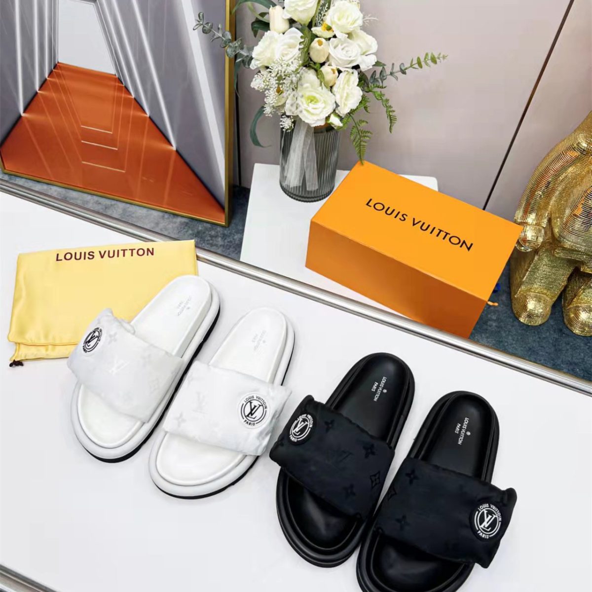 Louis Vuitton Pool Pillow Flat Comfort Slippers Size 36-41 - Image 1