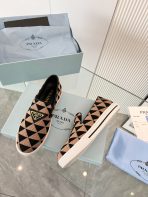 Prada 2024 Women Embroidered fabric slip-on Shoes Loafers Size 36-41 - Image 4
