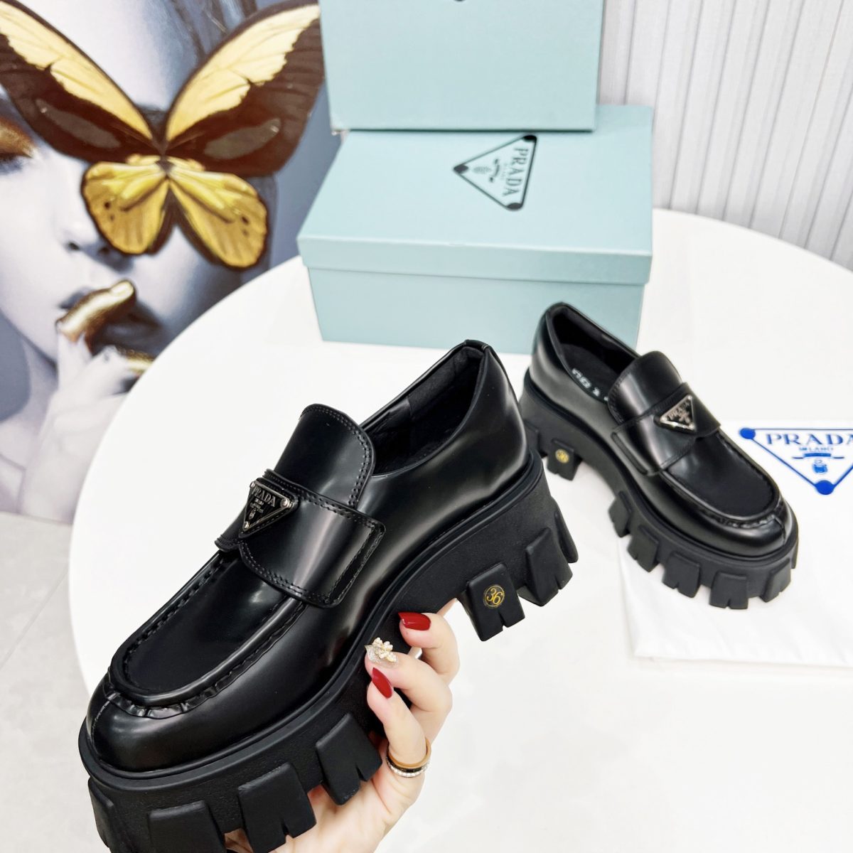 Prada Monolith Loafers Size 35-40 - Image 4