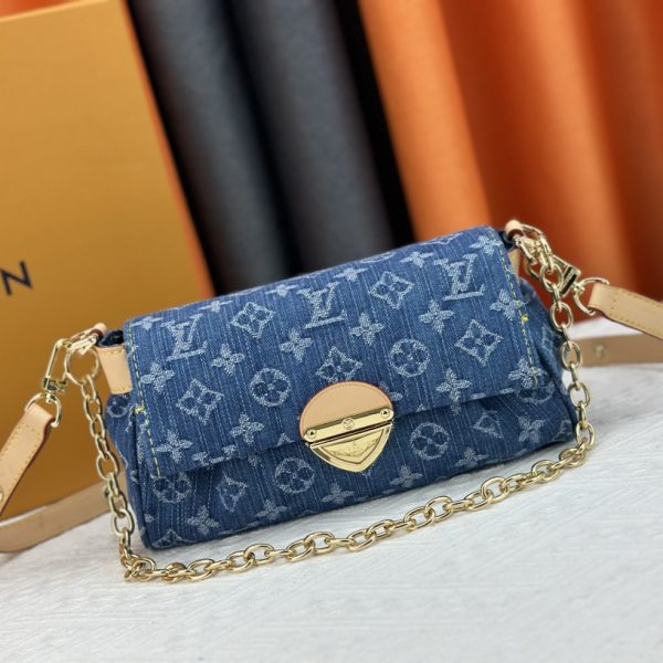 Louis Vuitton M45859 Favorite Denim Cowboy Shoulder Bags Size 24*14*9cm