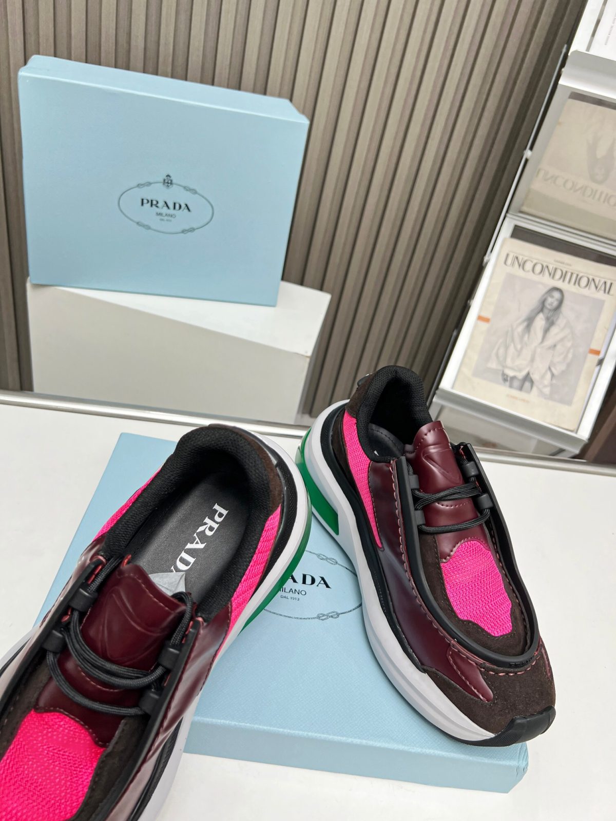 Prada 2024 New Systeme brushed leather dad Sneaker Size 36-45 - Image 6