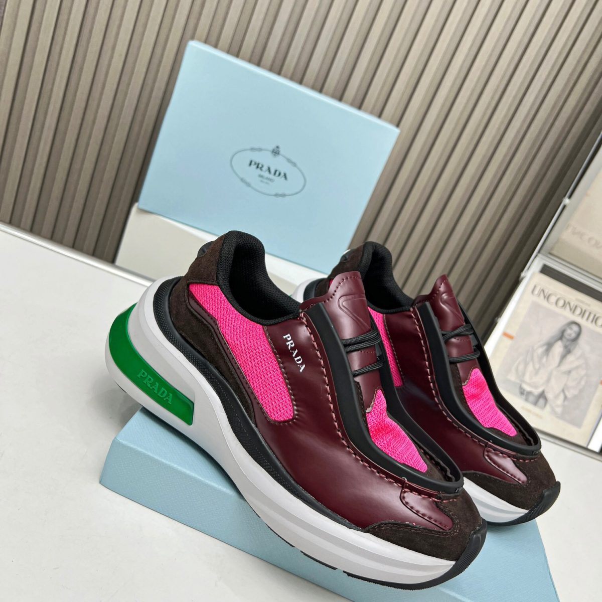 Prada 2024 New Systeme brushed leather dad Sneaker Size 36-45 - Image 1