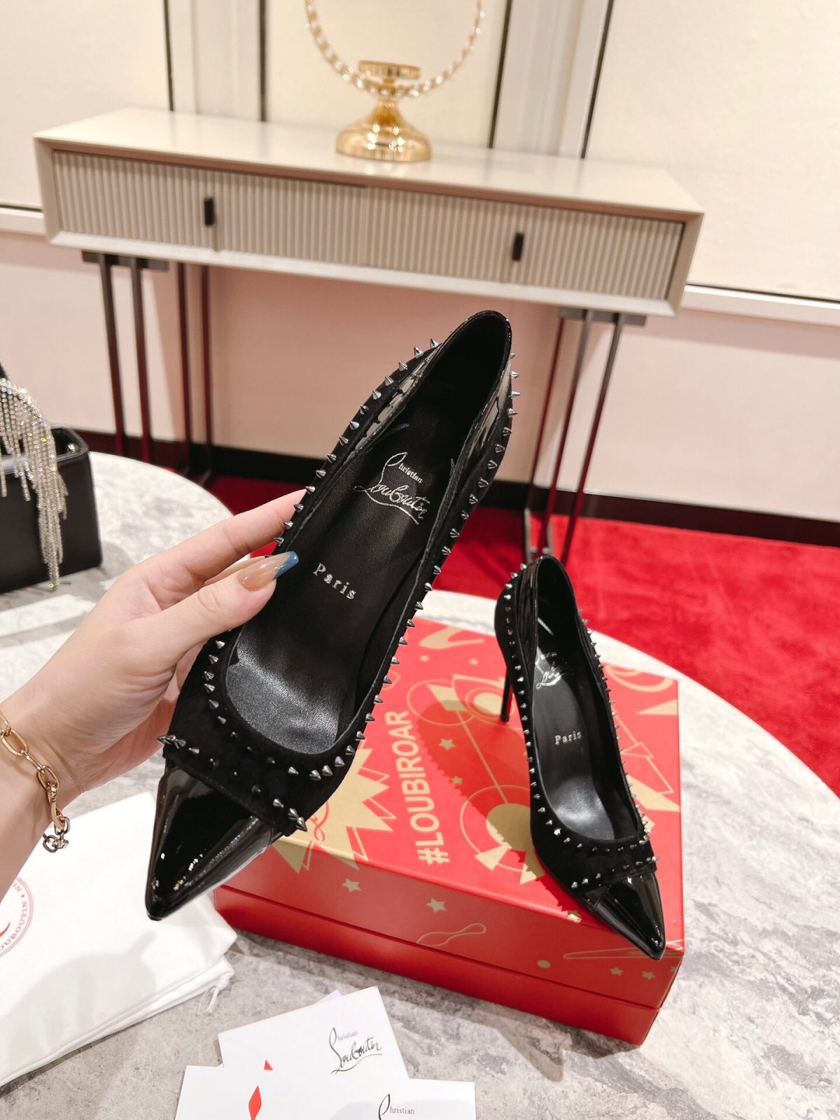 Christian Louboutin Duvette Spikes Pumps Size 35-41 - Image 4