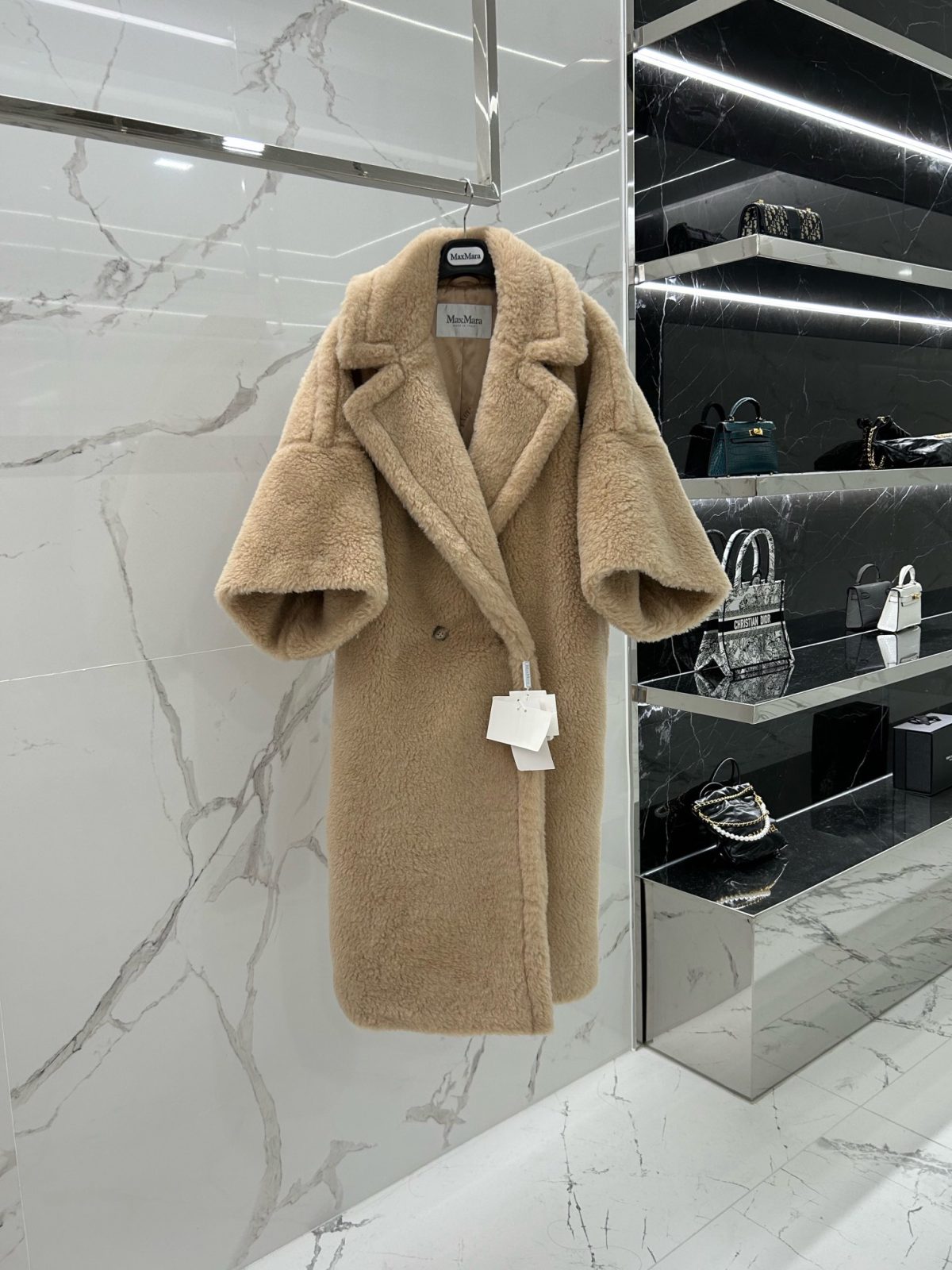 Max Mara Teddy fur long coat Size XS-M - Image 1
