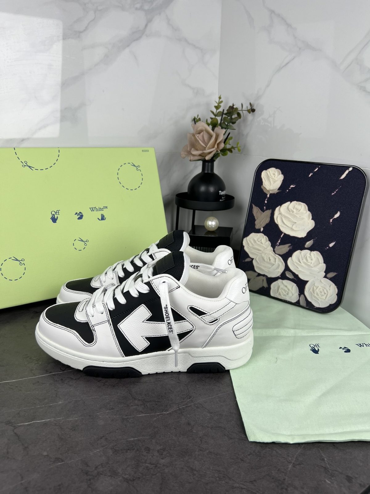 OFF White Out of Office Calf Leather Sneaker Size 36-46 - Image 6