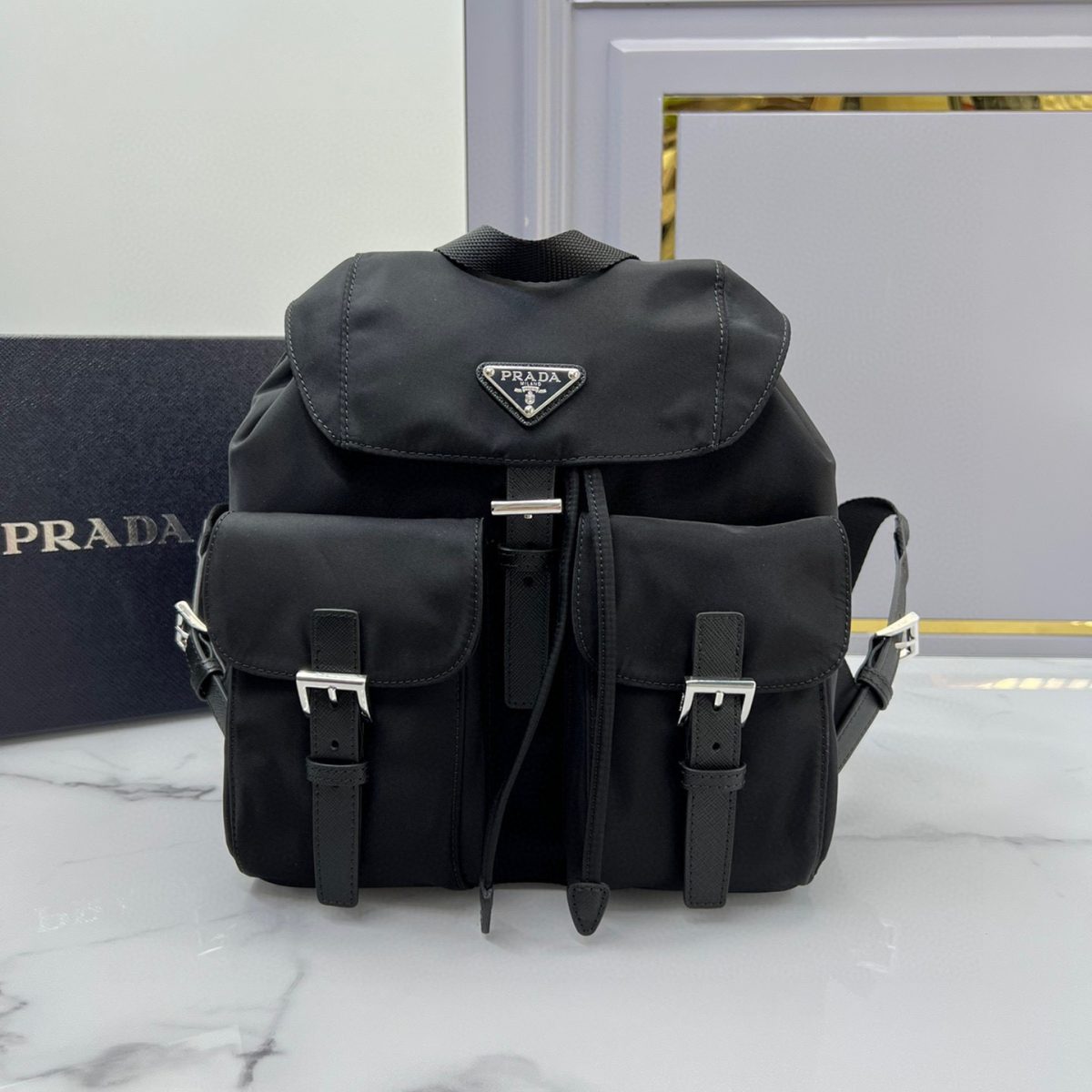 Prada 1BZ677 Re-Nylon Backpack Size 28*23.5*12cm - Image 3