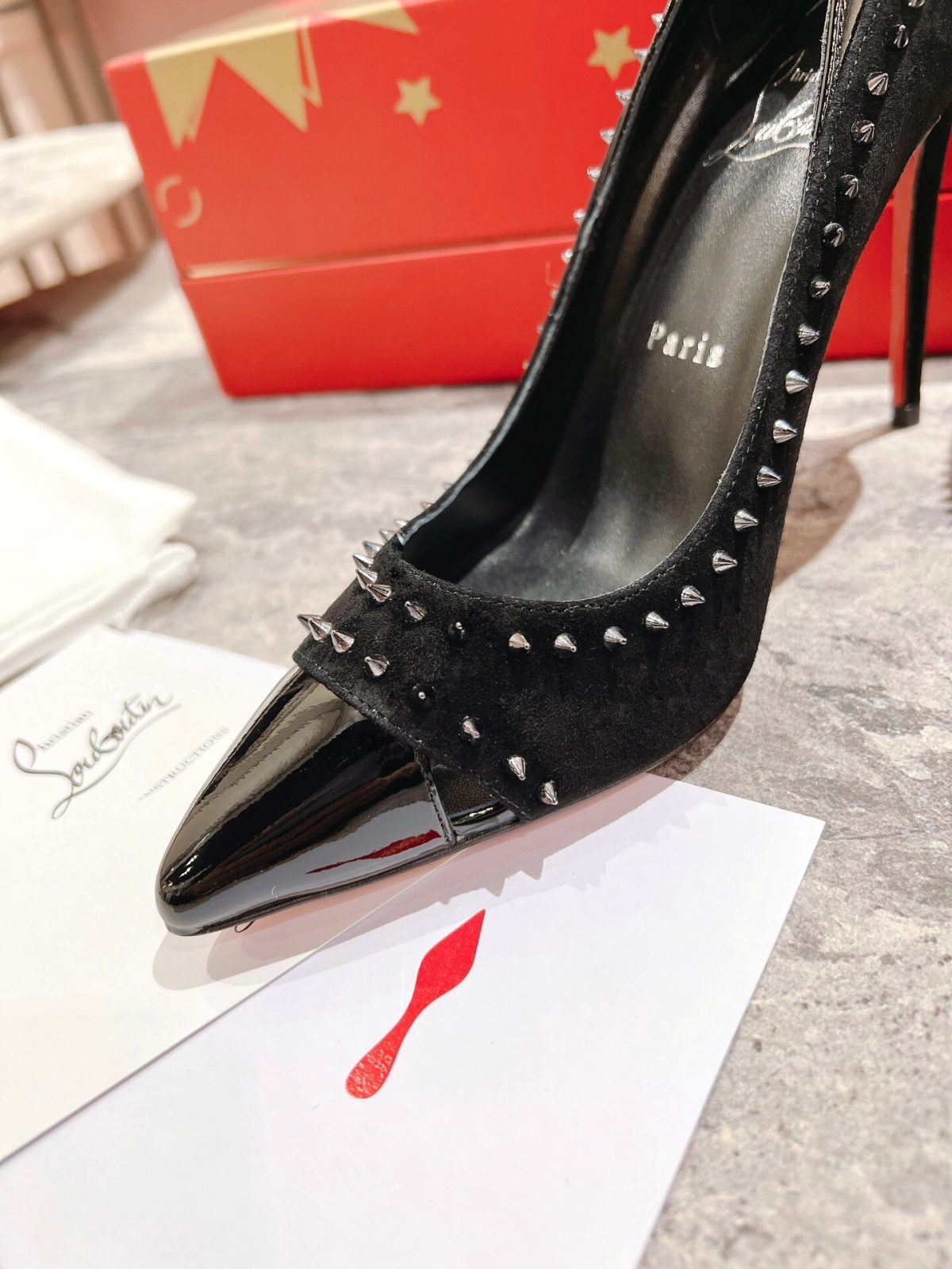 Christian Louboutin Duvette Spikes Pumps Size 35-41 - Image 8
