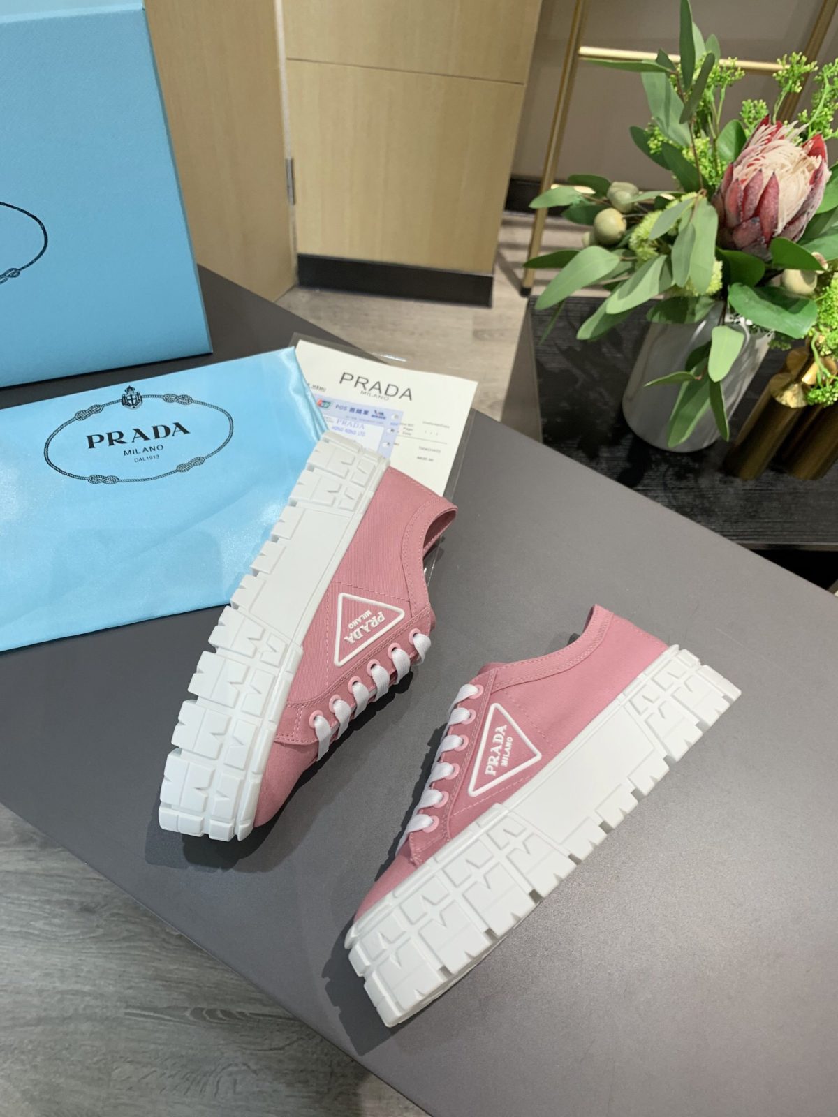 Prada 2024 New Double Wheel Re-Nylon gabardine Sneaker Size 36-41 - Image 4