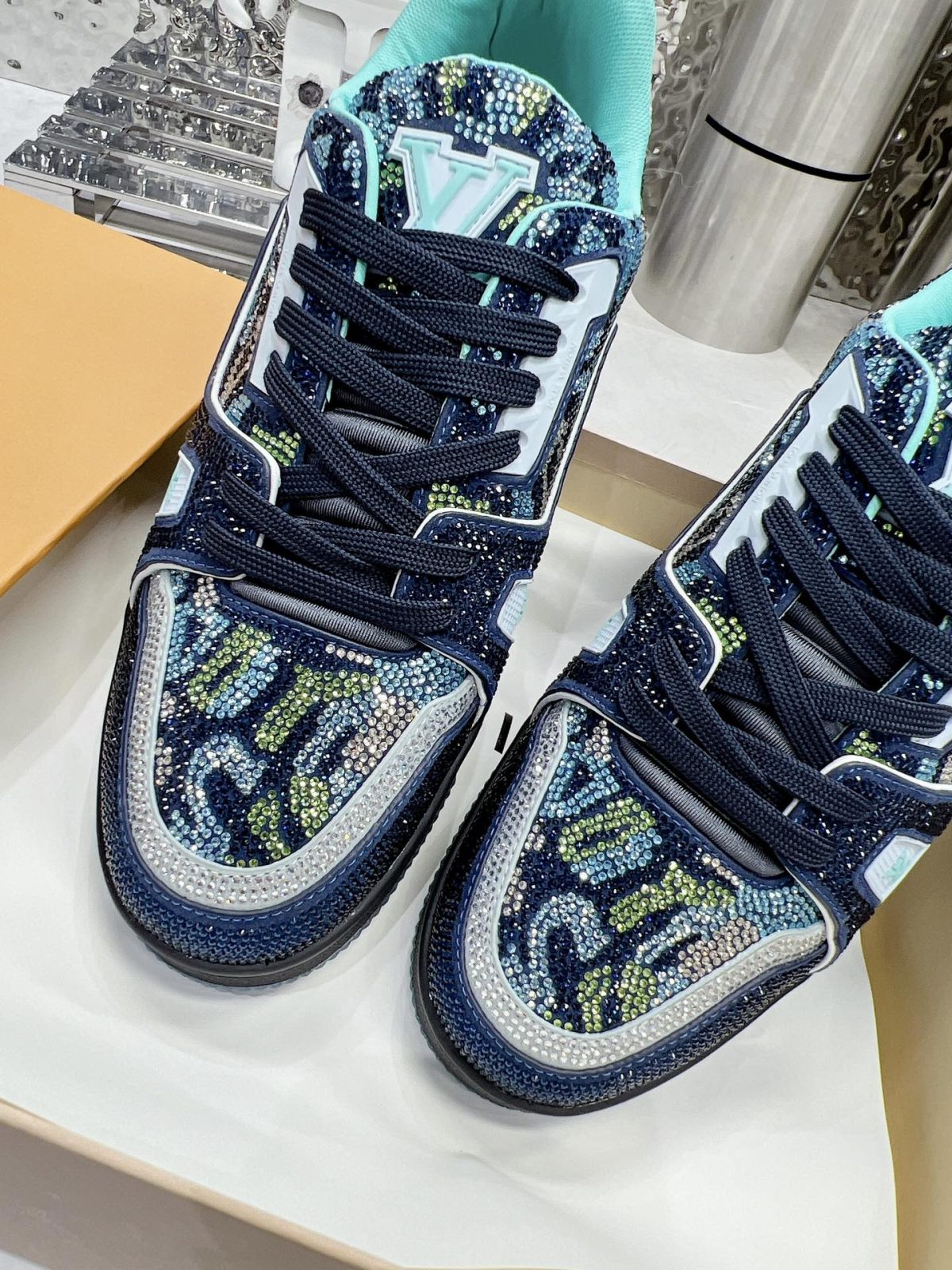 Louis Vuitton LV Trainer Diamond Sneaker Size 36-46 - Image 8