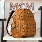 MCM Stark Side Studs Backpack in Visetos 4-Size - Image 3