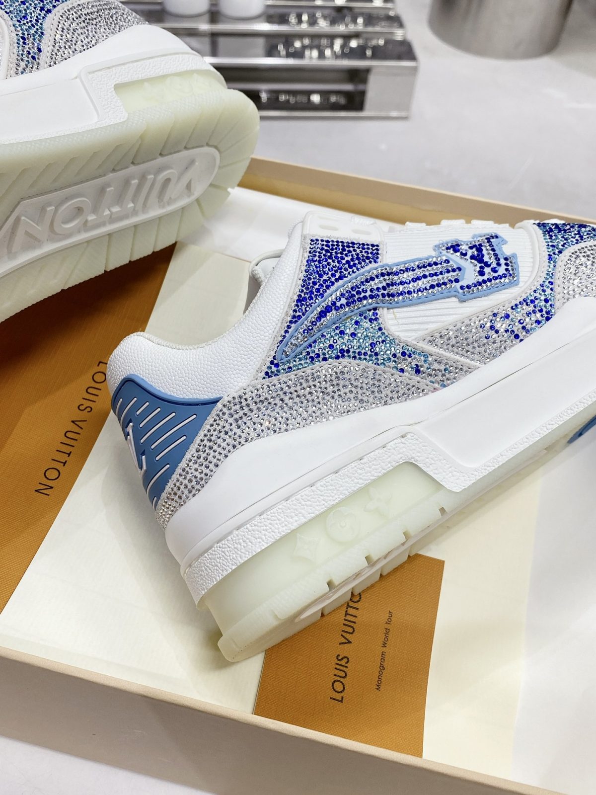 Louis Vuitton LV Trainer Diamond Sneaker Size 36-46 - Image 7